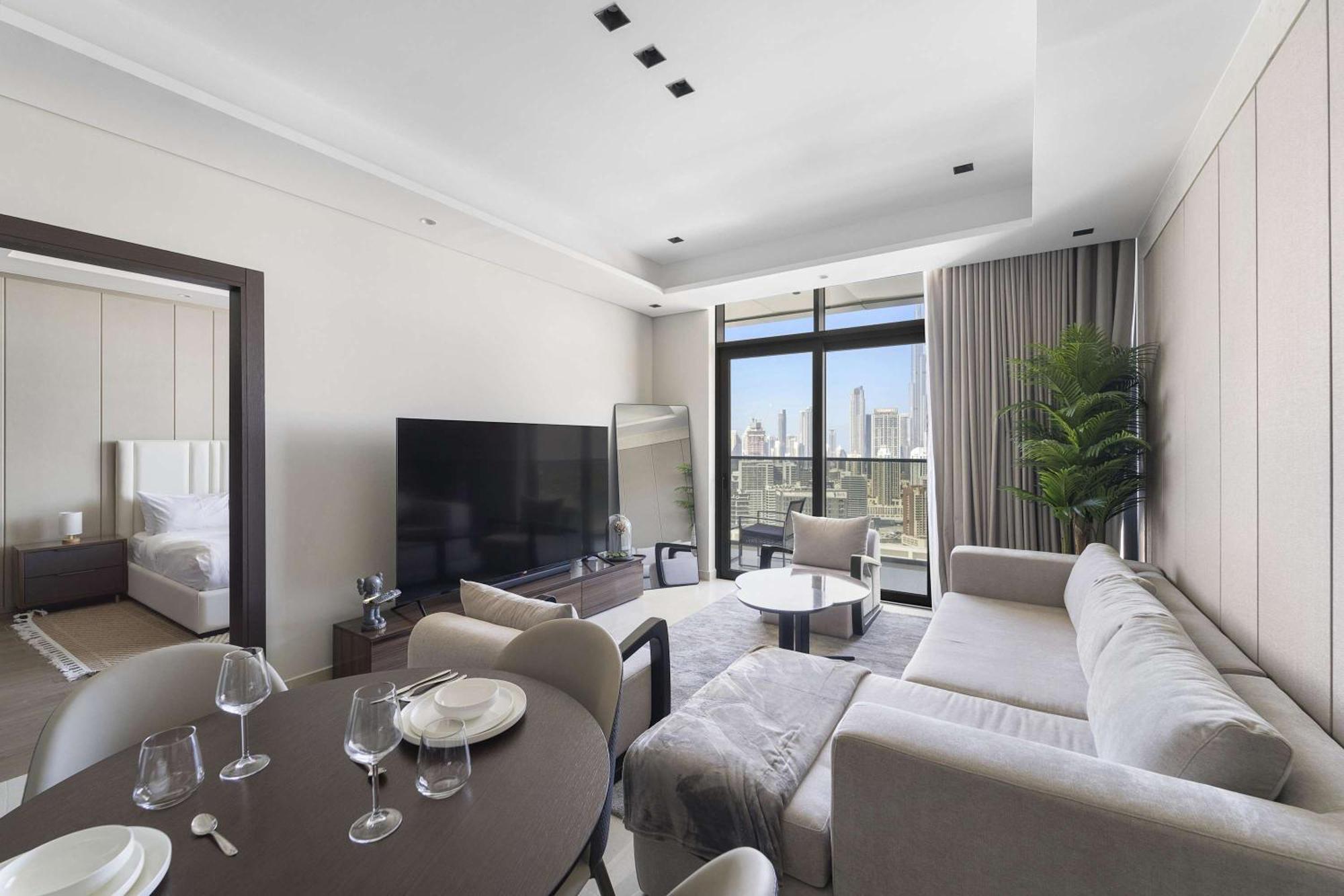Elegant 1br With Panoramic Views On Burj Khalifa * Dubai